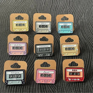 Taylor Swift Album Enamel Cassette Pins  - Set of 9